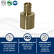 1/2 inch PEX-B Barb x 3/4 inch Male Sweat Adapter