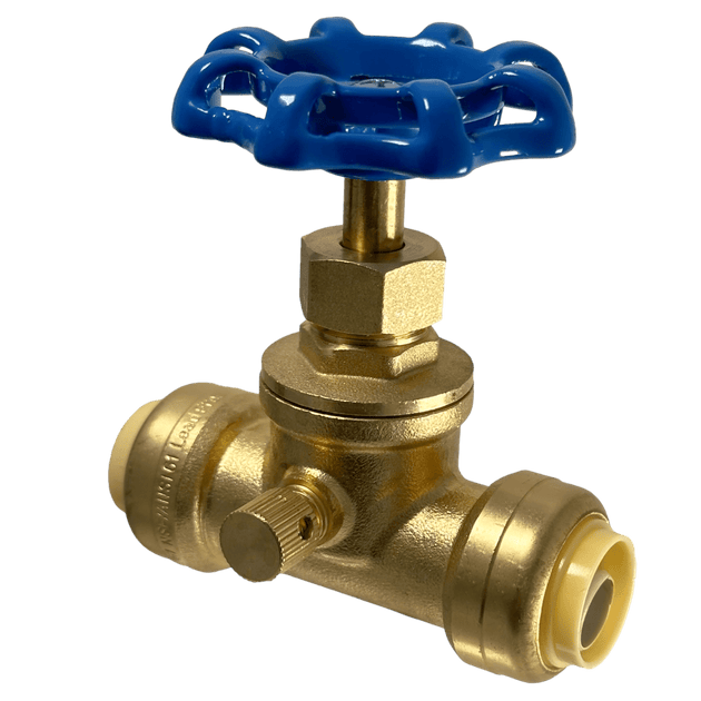 1/2 inch Push-to-Connect Stop Valve with Drain