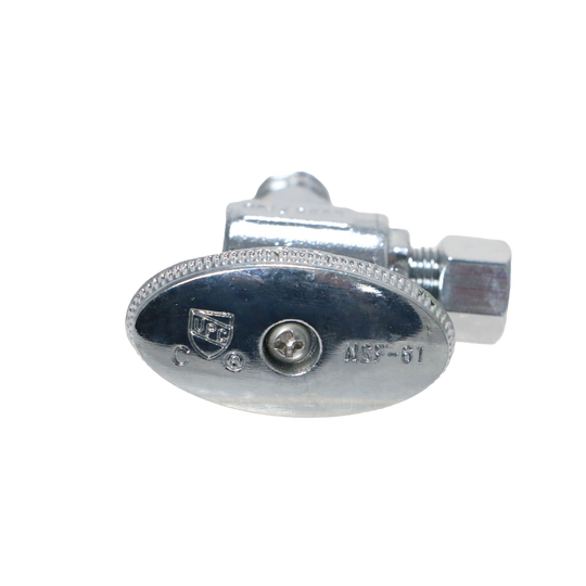 1/4 Inch OD Compression x 1/2 Inch PEX-B Barb Angle Valve