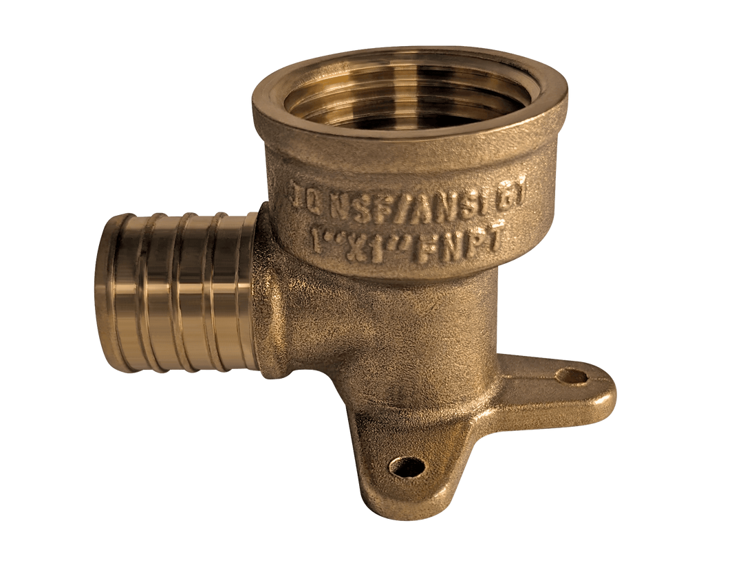 1 inch PEX-B Barb x 1 inch FNPT Elbow Drop Ear