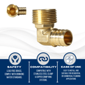 3/4 inch PEX-B Barb x 3/4 inch MNPT Elbow