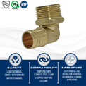 1 inch PEX-B Barb x 1 inch MNPT Elbow