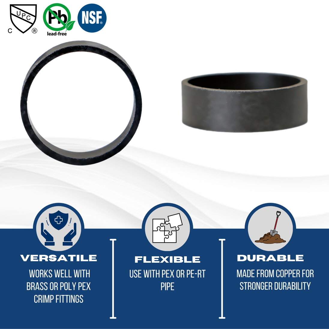 1 Inch Copper PEX-B Barb ring