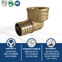 1 inch PEX-B Barb x 1 inch FNPT Elbow