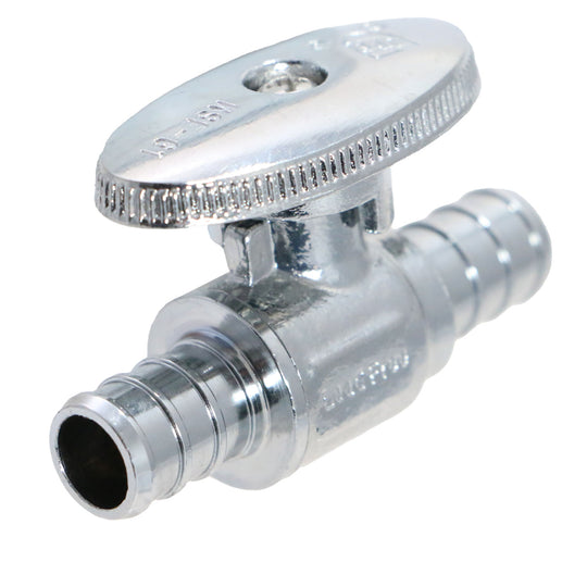 1/2 inch PEX-B Barb Crimp Mini Straight Valve