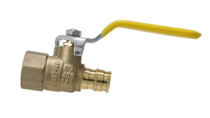 Pex-A Expansion FNPT Ball Valve Measuring Pex A 1/2" x 1/2" Female NPT Ball Valve Specifically Pex A Female NPT Ball Valve