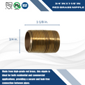 3/4 in x 1-3/8 in Red Brass Nipple