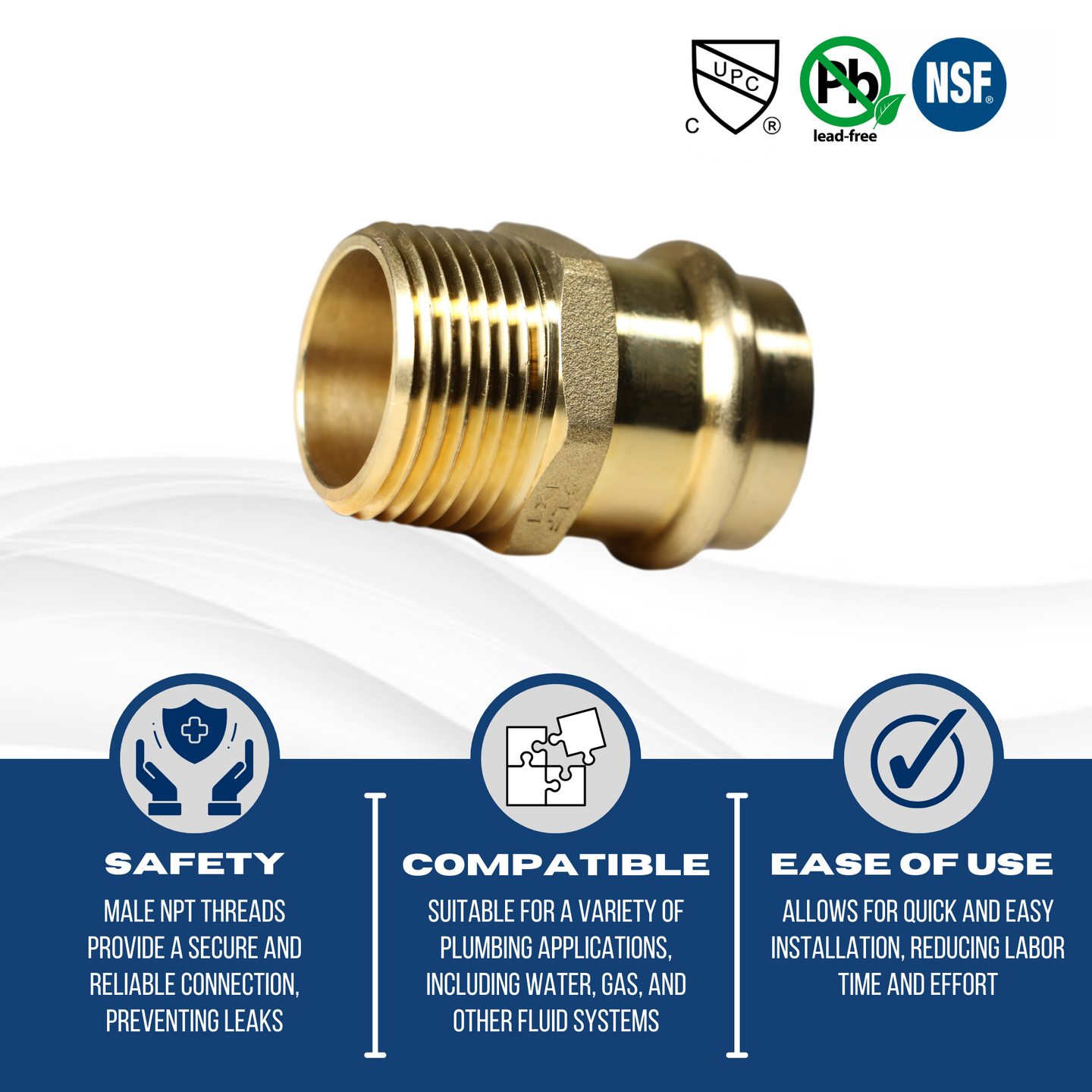 1 Inch Press Male MNPT Coupling