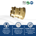 1 Inch Press x 1 Inch Female NPT Adapter
