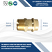 3/4 Inch Press Male MNPT Coupling