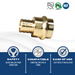 3/4 inch PEX-B Barb Crimp x 3/4 inch Press Coupling