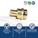 3/4 inch PEX-B Barb Crimp x 3/4 inch Press Coupling