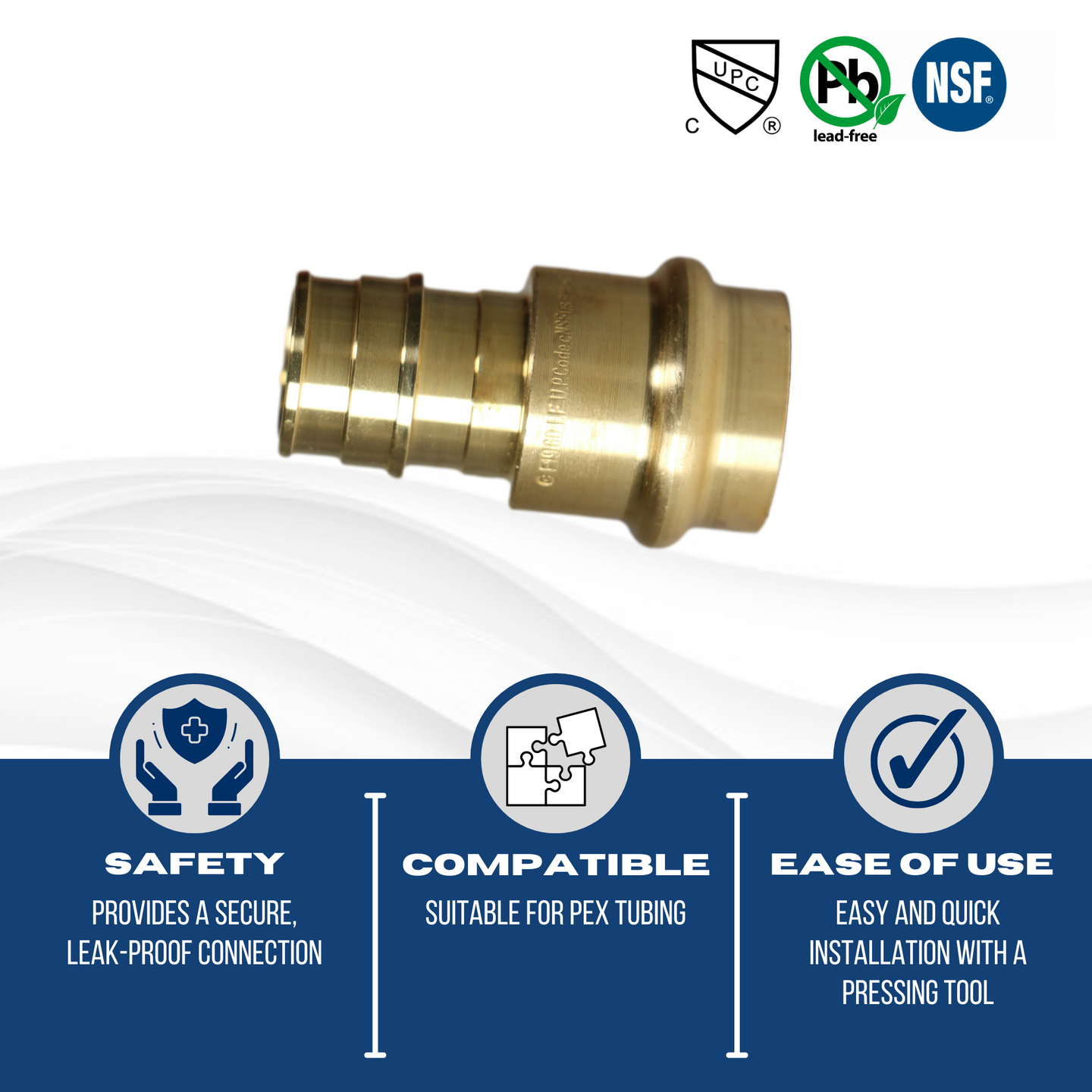 3/4 Inch Pex-A Expansion x 3/4 Inch Press Coupling