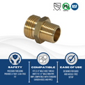 3/4 Inch MHT x 1/2 Inch MIP Hose-to-Pipe Adapter