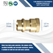 1/2 Press Inch x 1/2 Inch Female NPT Adapter