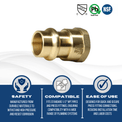1/2 Press Inch x 1/2 Inch Female NPT Adapter