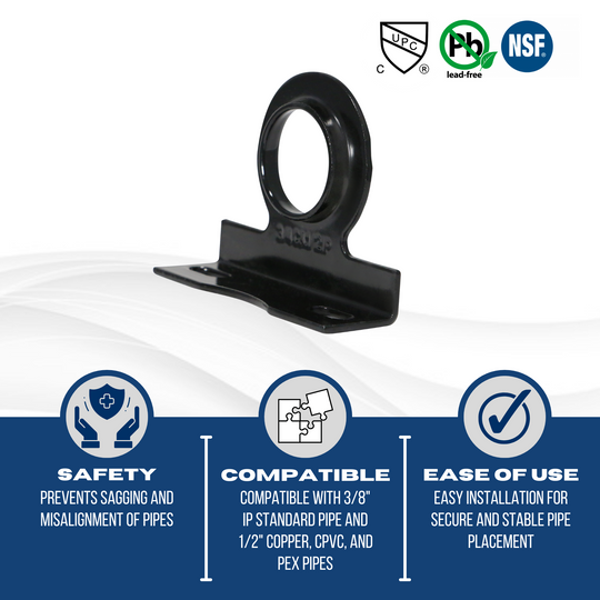 3/8 in. - 1/2 in. Pipe Stay for Standard Pipe, Copper, CPVC and Pex Pipes