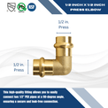1/2 Inch Press Elbow