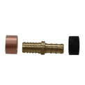3/8 Inch PEX-B Barb x 3/8 Inch PB (polybutylene) Slicing coupling with ring