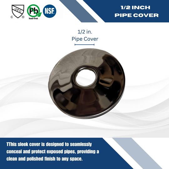 1/2 Inch Pipe Cover Escutcheons Chrome Plated