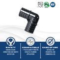 1 Inch PEX-B Barb Crimp Poly Alloy Elbow