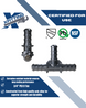 3/8 Inch PEX-B Barb Crimp Poly Alloy Tee