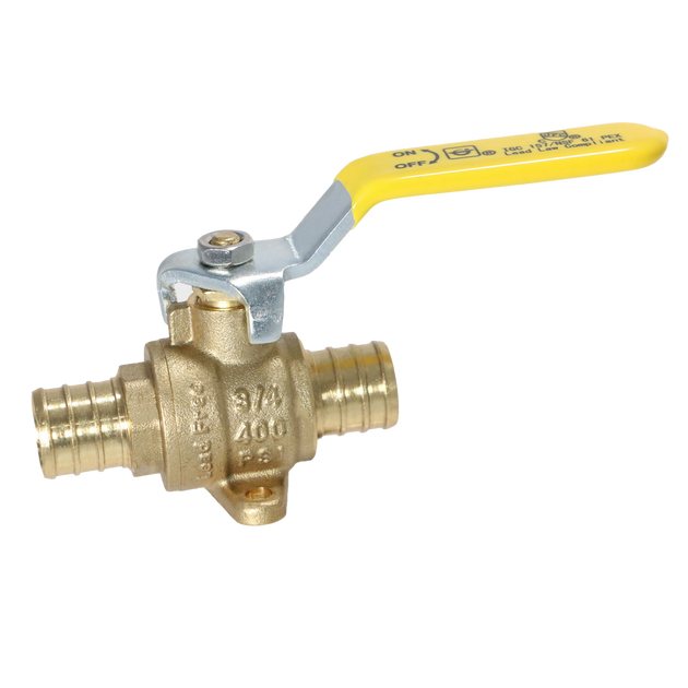 3/4 inch PEX-B Barb Crimp Ball Valve With Drop Ear