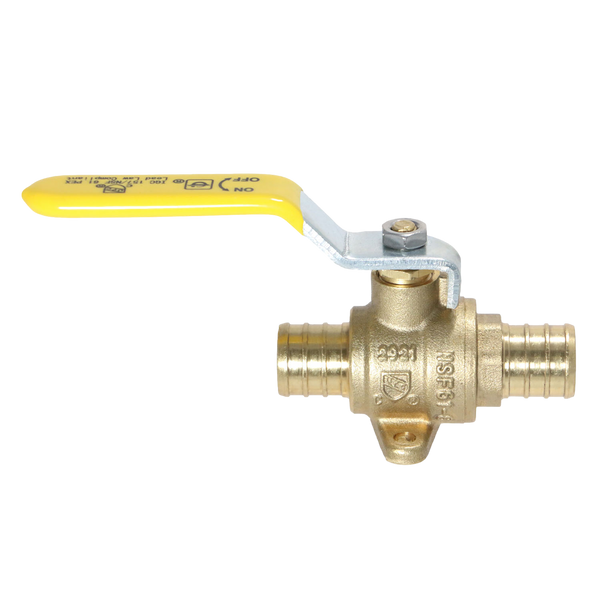3/4 inch PEX-B Barb Crimp Ball Valve With Drop Ear