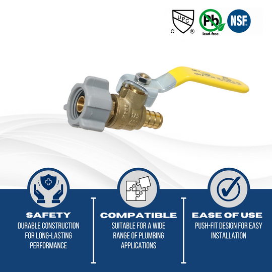 PEX-B Barb Crimp Swivel Ball Valve