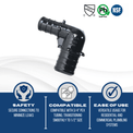 3/4 Inch X 1/2 Inch PEX-B Barb Crimp Poly Alloy Elbow
