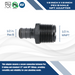 1/2 Inch PEX-B Barb Crimp x 1/2 Inch Male NPT Poly Alloy Adapter