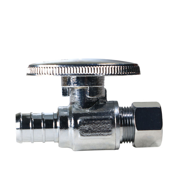 1/2 Inch  PEX-B Barb x 3/8 Inch OD Compression Straight Valve