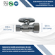 5/8 Inch OD Compression x 3/8 inch OD Compression Straight Ball Valve