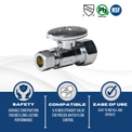 5/8 Inch OD Compression x 3/8 inch OD Compression Straight Ball Valve