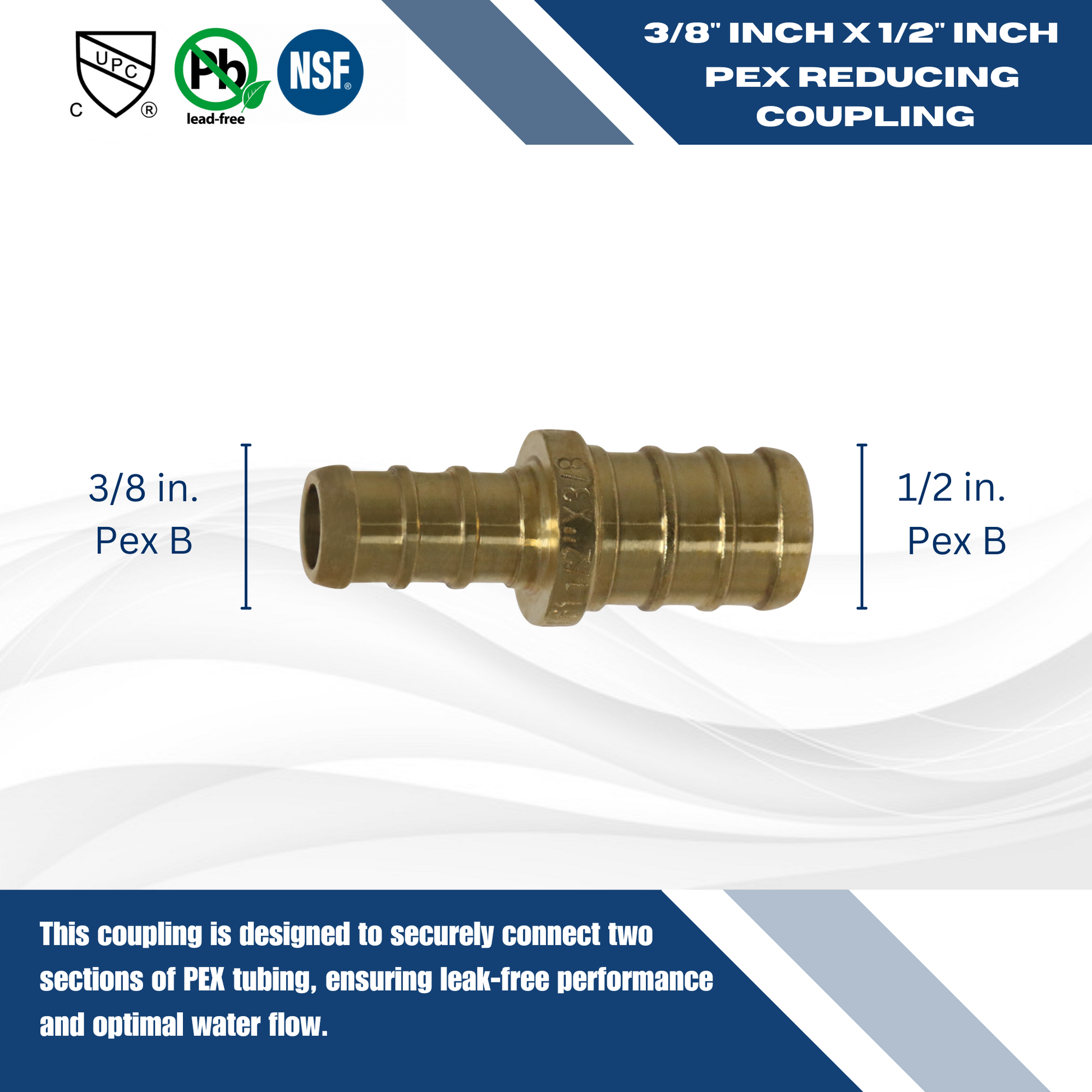  Pex Reducing Coupling Measuring Pex 1/2" x 3/8" Reducing Coupling, Specifically Barb Crimp Pex Reducing Coupling