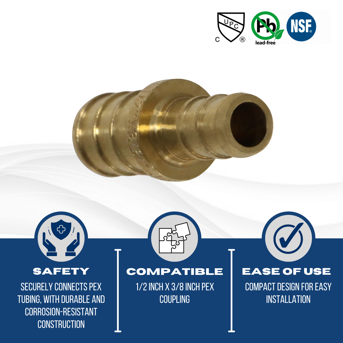  Pex Reducing Coupling Measuring Pex 1/2" x 3/8" Reducing Coupling, Specifically Barb Crimp Pex Reducing Coupling