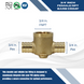 3/4 Inch PEX-B Barb Crimp Female NPT Tee