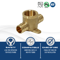 3/4 Inch PEX-B Barb Crimp Female NPT Tee