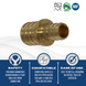 3/4 Inch x 1/2 Inch PEX-B Barb Crimp Reducing Coupling