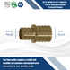 1 Inch x 3/4 Inch PEX-B Barb Crimp Reducing Coupling
