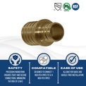 1 Inch x 3/4 Inch PEX-B Barb Crimp Reducing Coupling