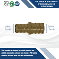 1/2 Inch x 5/8 Inch PEX-B Barb Crimp Reducing Coupling