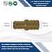 1/2 Inch x 5/8 Inch PEX-B Barb Crimp Reducing Coupling