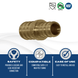 1/2 Inch x 5/8 Inch PEX-B Barb Crimp Reducing Coupling