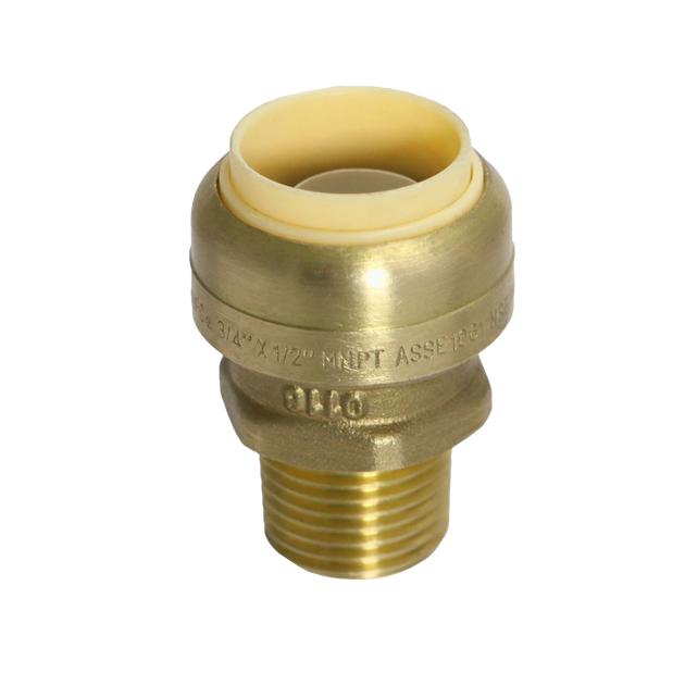 Push-to-Connect 3/4 Inch x 1/2 Inch Male Adapter