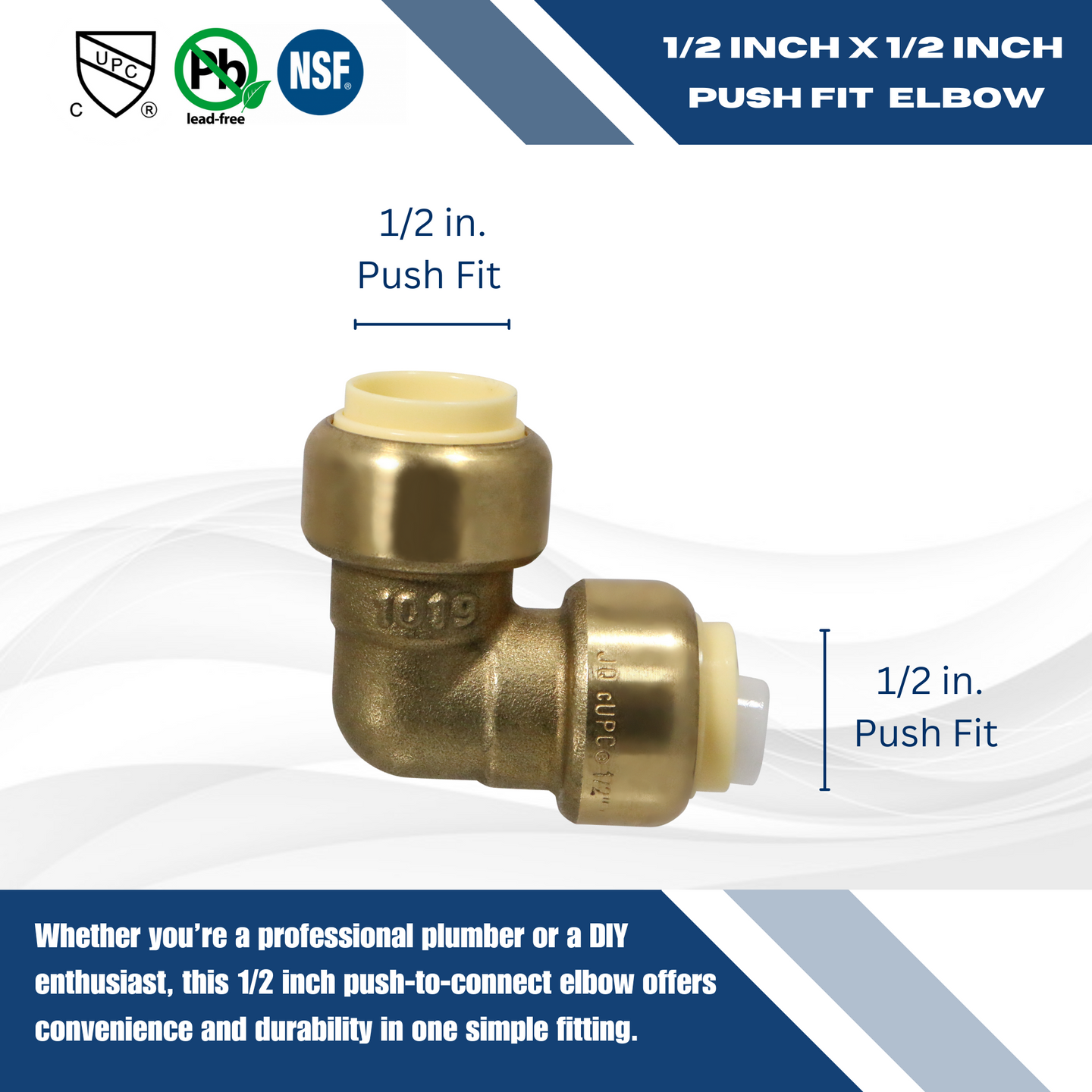 Push to Connect 1/2 Inch Elbow