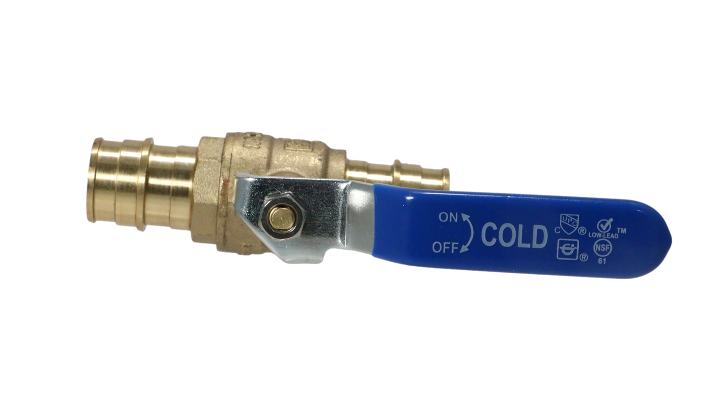 3/4 Inch Pex-A Expansion Ball Valve Cold (Blue)