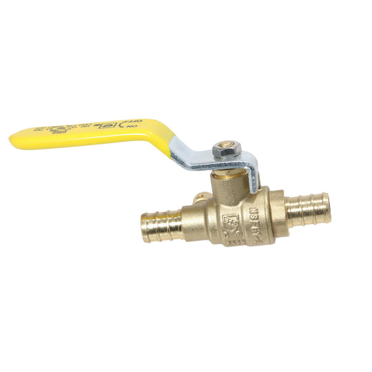 1/2 inch PEX-B Barb Crimp Ball Valve With Drain