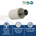 3/4 Inch PEX-B Barb X 3/4 Inch CPVC Transition Coupling