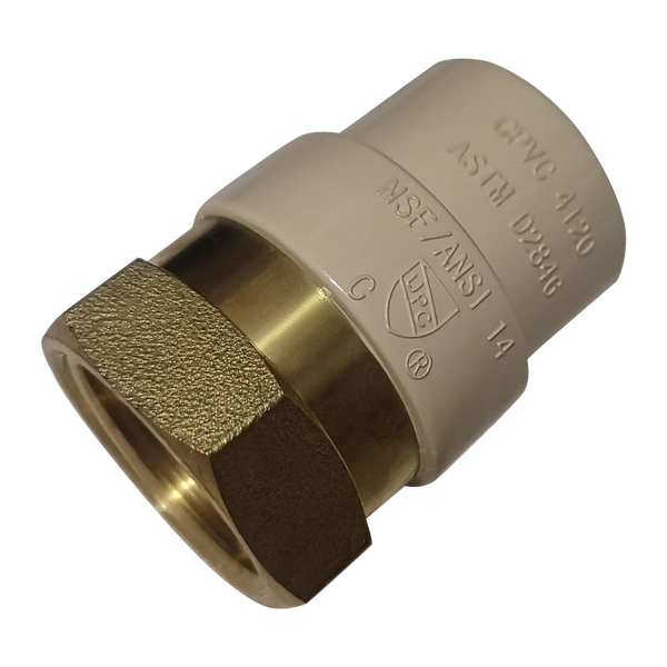 CPVC Transition Coupling | 3/4 Inch CPVC x 3/4 Inch FNPT
